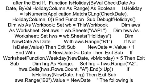 Call function to return TRUE if a date is within a column on another sheet