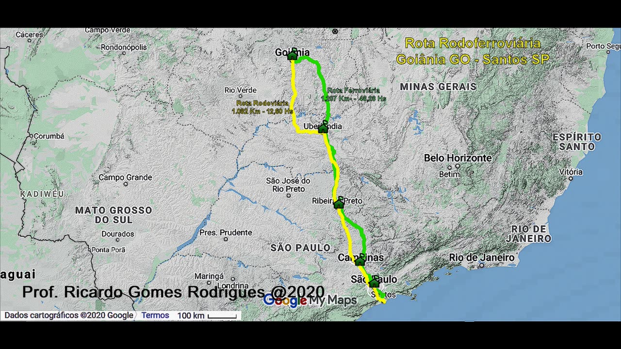 Rotas Rodoferroviárias De Goiânia para o Porto de Santos - Rodovia X Ferrovias