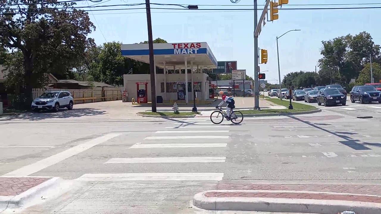 BICYCLE BLASTS THROUGH INTERSECTION