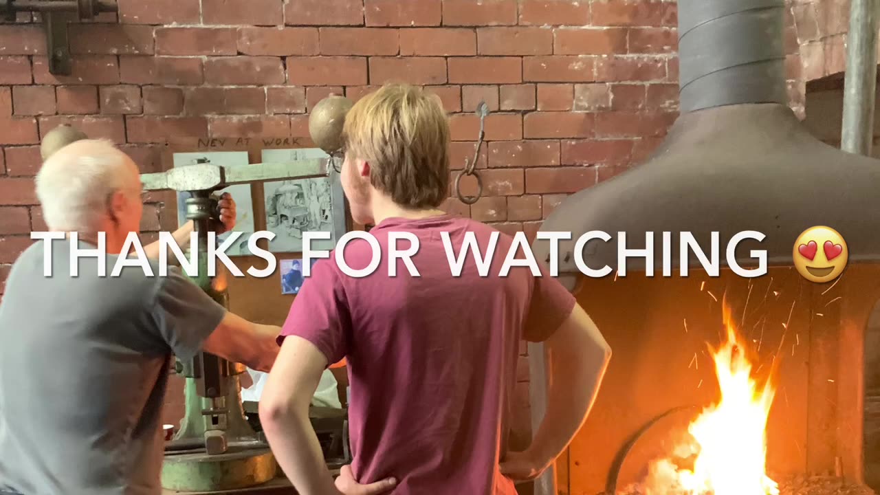Blacksmiths at work, watch Jim & Stan & their metal creations #blacksmiths