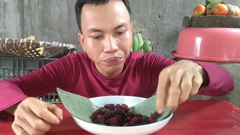 Enjoy ripe mulberry with me