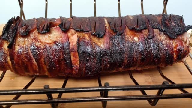 P4F C-4 Rub Bacon Wrapped Pork Loin