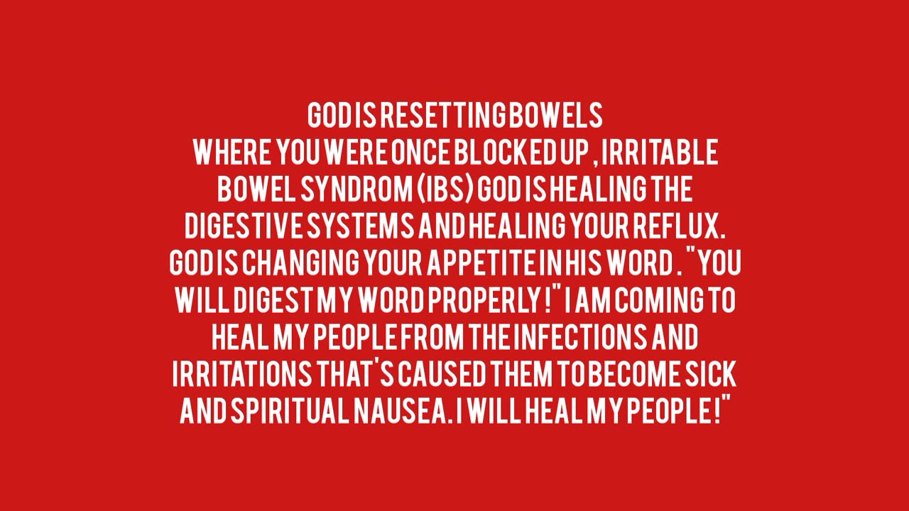 Prophetic Hope : God is Resetting Bowels