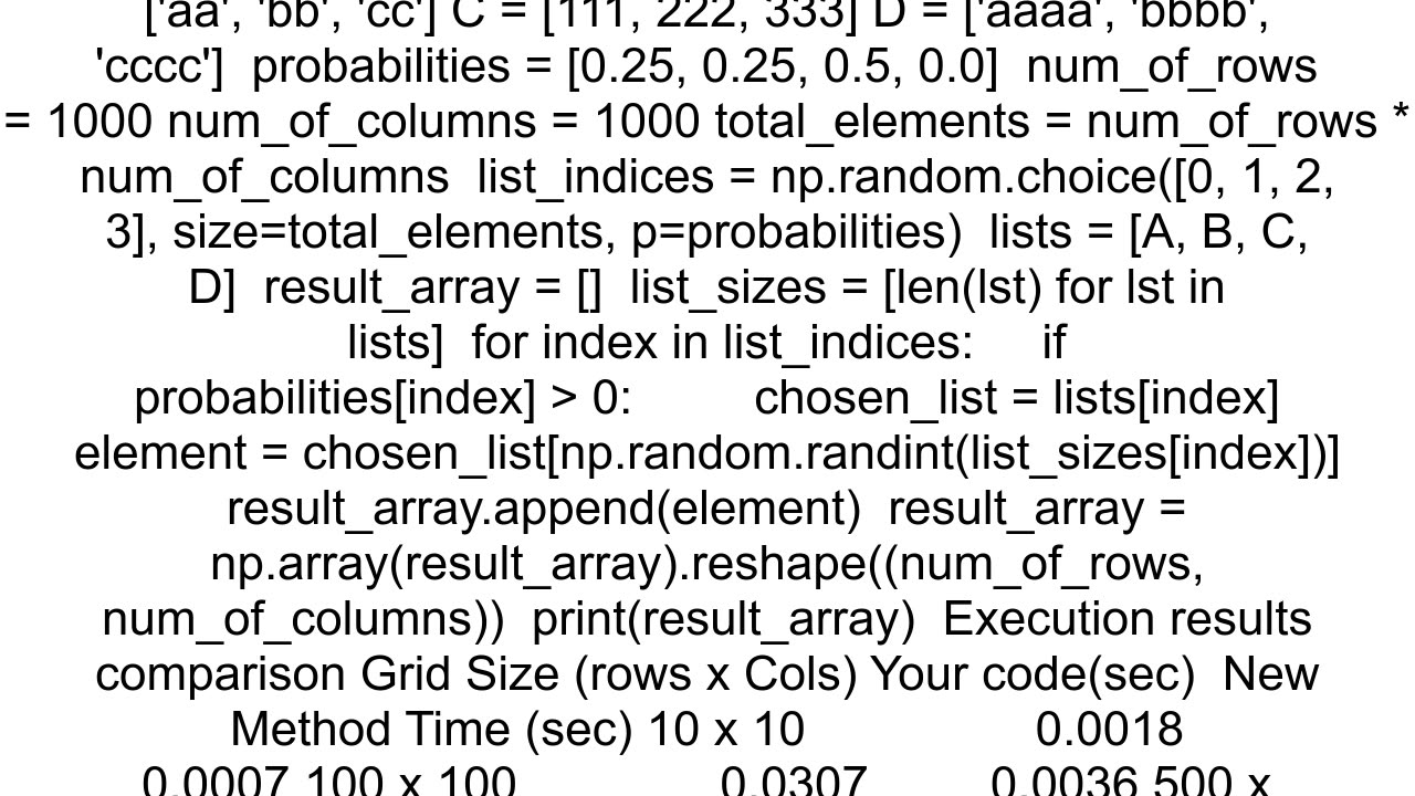 Efficient implementation for random sampling