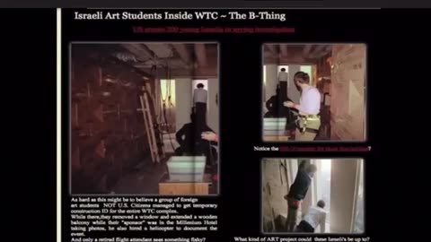 ISRAELI 'ART STUDENTS' WERE ALLOWED TO LIVE ON THE 91st FLOOR OF ONE OF THE TWIN TOWERS