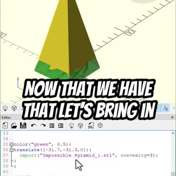 OpenScad: Examining twisted pyramid 3 of 3