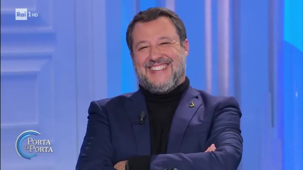 🔴 Ministro Matteo Salvini a "Porta a Porta" (Rai1, 10/01/2024)