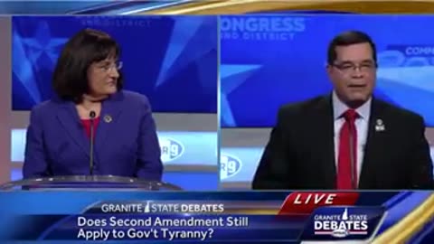 Steve Negron Ann Kuster Congressional Debate Clip - Gun Rights