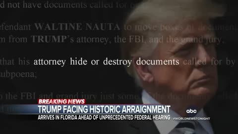 Trump arrives in Florida for federal arraignment