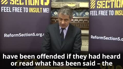 “Mr. Bean” on free speech in UK.
