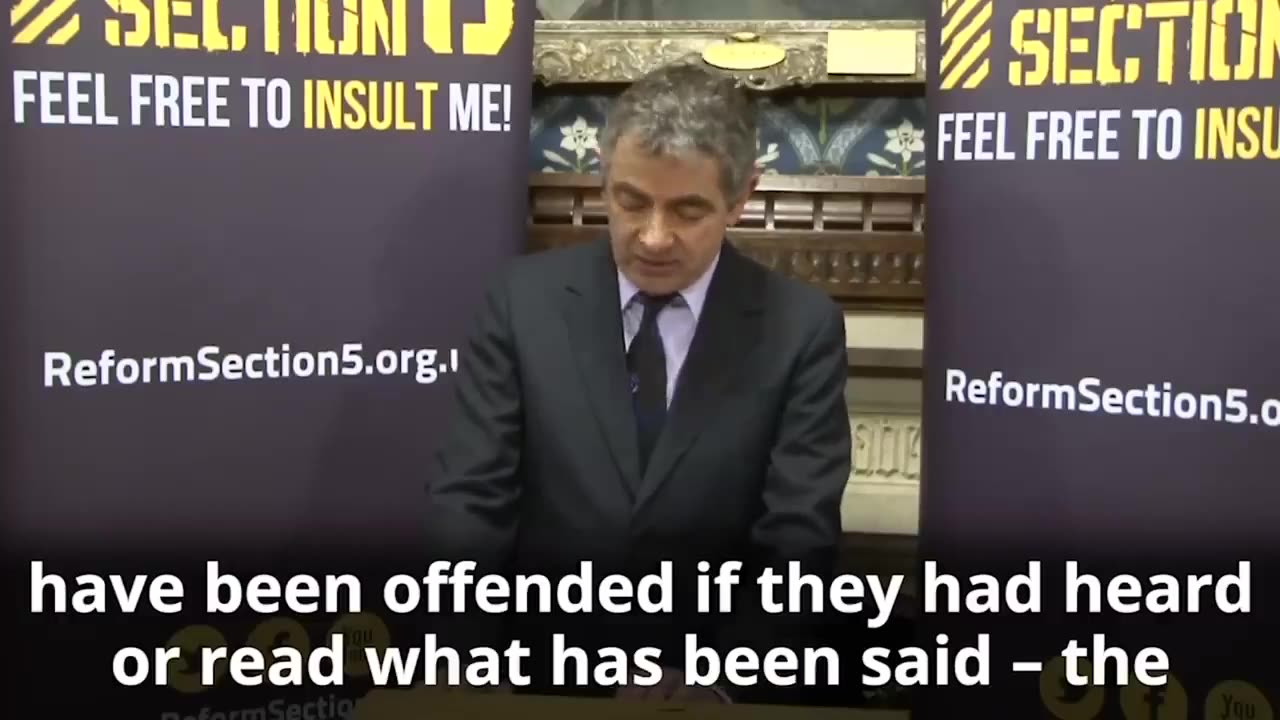 “Mr. Bean” on free speech in UK.