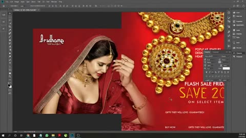 Jewellery Hoarding Banner Design in Photoshop – Hindi Tutorial