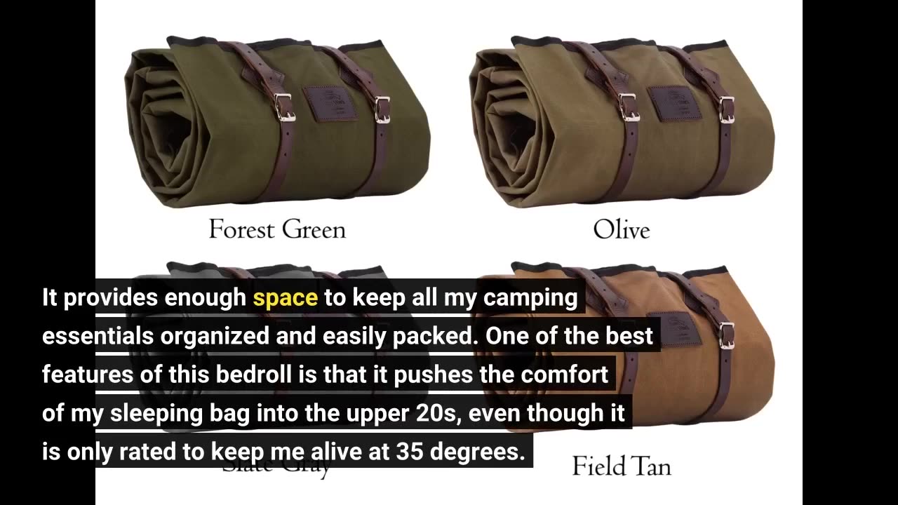 Customer Reviews: TrailMax Canvas Cavalry-Style Cowboy Bedroll; Premium Lined Sleeping Bag Cove...