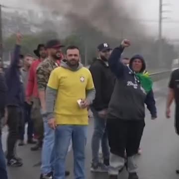 Truck blockade in Brazil