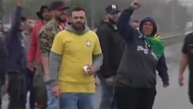 Truck blockade in Brazil