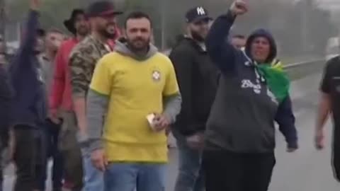 Truck blockade in Brazil