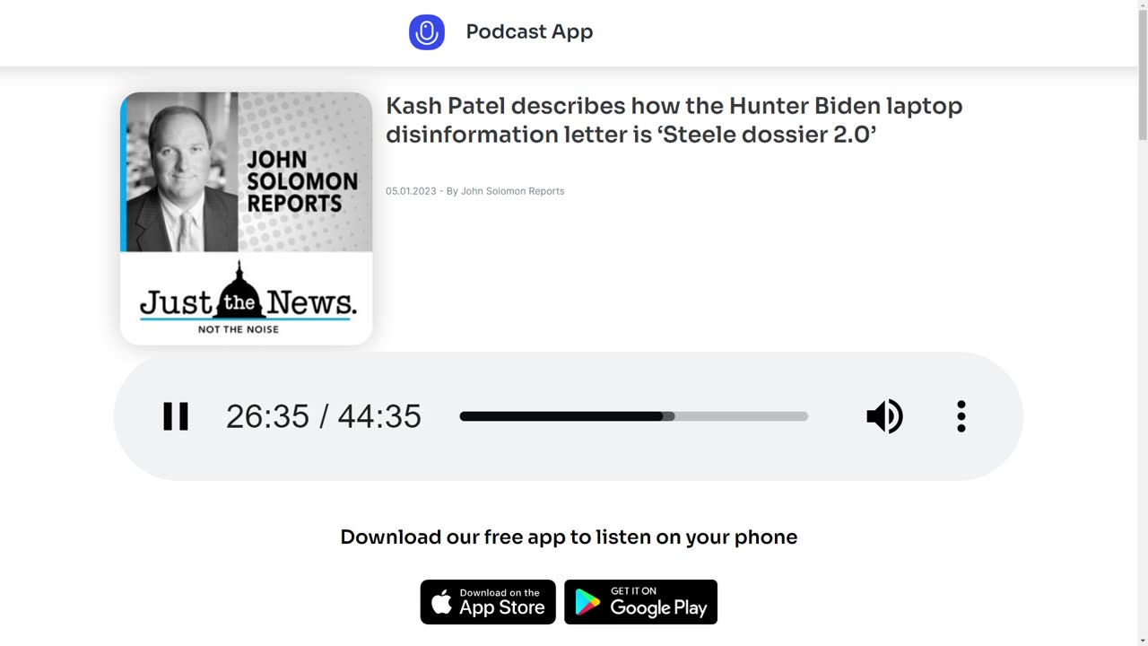 JOHN SOLOMON AND KASH PATEL TALK STEELE DOSSIER 2.0