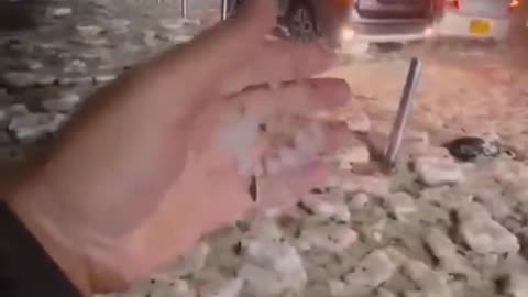 Hailstorm In Paphos, Cyprus (11/02/24)