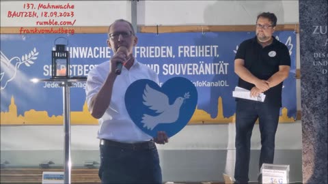 JÖRG URBAN, LV AfD Sachsen - BAUTZEN, Kornmarkt, 18 09 2023, 137. MAHNWACHE 🕊 - Bürgermikrofon