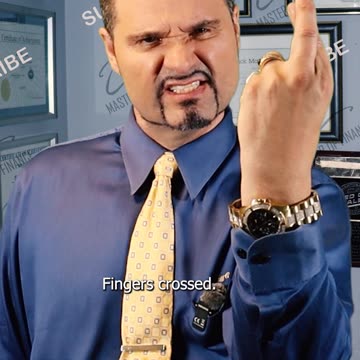 Business Hand Gestures! This one means "Fingers Crossed"