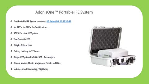 carryon ife system | AdonisOne