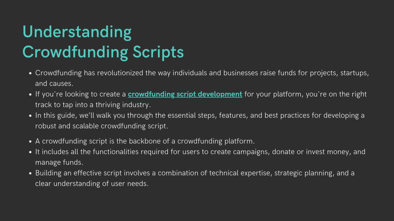 How to Create a Crowdfunding Script: Ultimate Guide