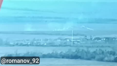 A Ukrainian Air Force helicopter fired off heat traps and set fire to its position. 1