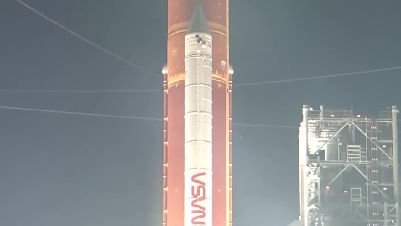 NASA- Rocket launch from launch pad 39B perimeter