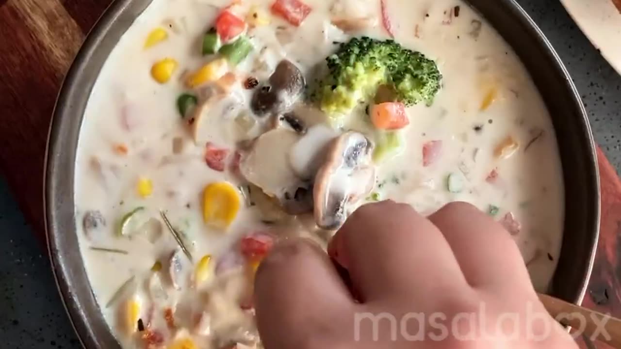 "Velvet Harvest Delight: Indulge in the Creamy Bliss of Vegetable Soup!"