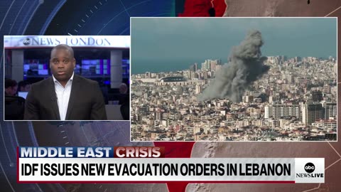 IDF issues new evacuation orders for Beirut