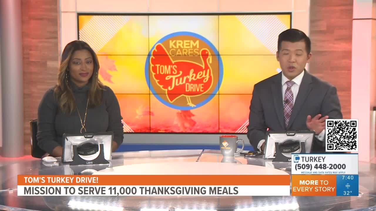 The KREM Cares' Tom's Turkey Drive will serve 11,000 meals this Thanksgiving