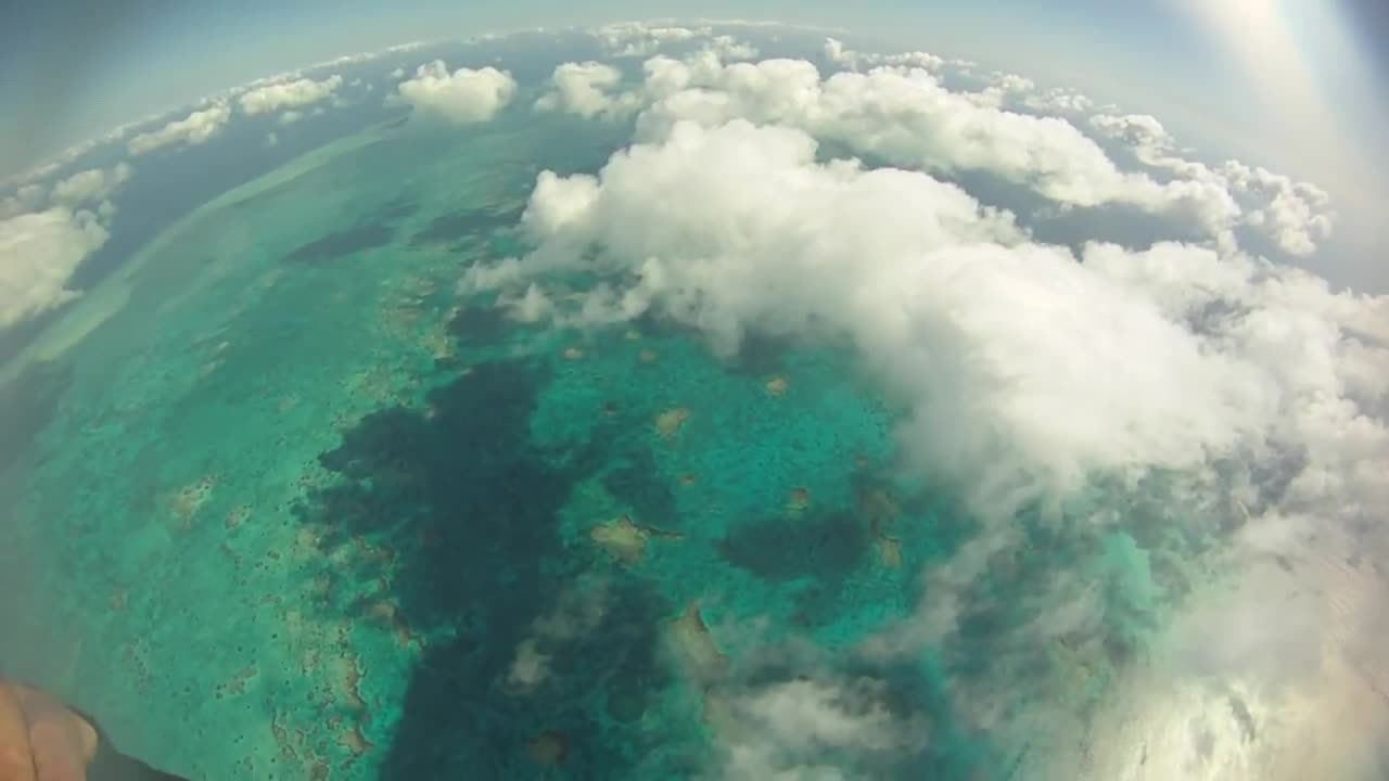Skydiving into the Blue Hole, Belize