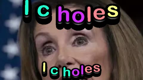 I see holes in her head? Nancy Pelosi's Mask?