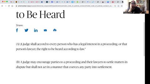 The right to be heard in court