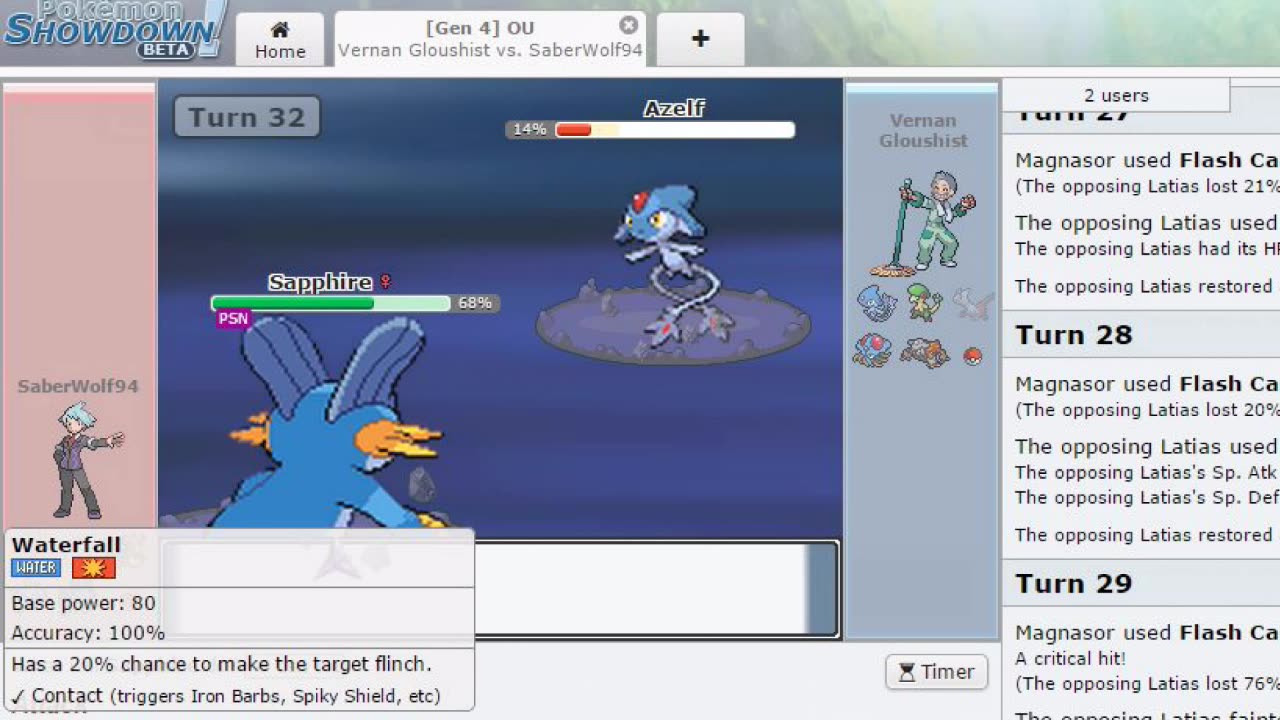 Pokemon Showdown! DPP OU Battles 1-2!
