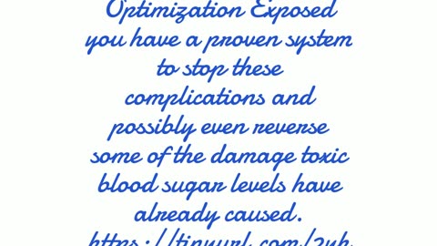 Blood Sugar Optimization