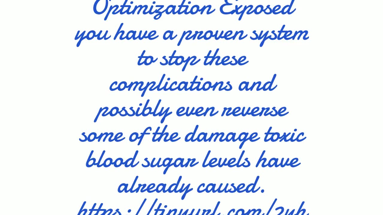 Blood Sugar Optimization