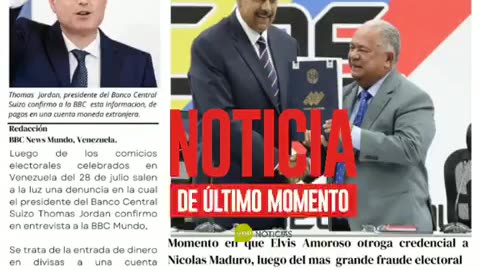 x049a ¡Delatan a Maduro! El Presidente Banco de Suiza asegura que Nicolas le pagó a Amoroso $32 mill