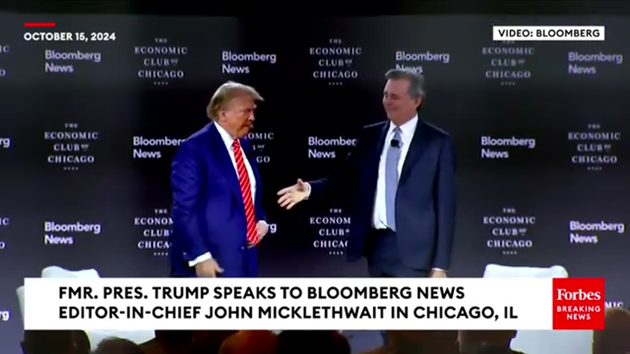 FULL INTERVIEW: Trump Sits For Live Interview From Bloomberg News EIC At The Chicago Economic Club