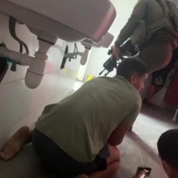 Israeli solider hides in bathroom