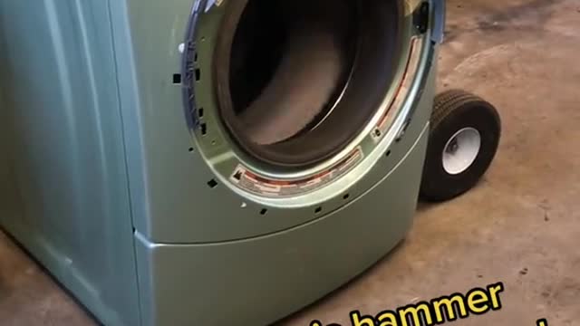 Not evenThor's hammercouldtake out this Whirlpool washer!!