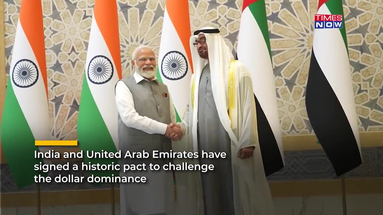 India and the United Arab Emirates sign agreements to use national currencies in bilateral trade