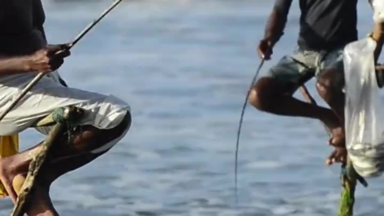 simple fish Catching from the sea by local fisherman