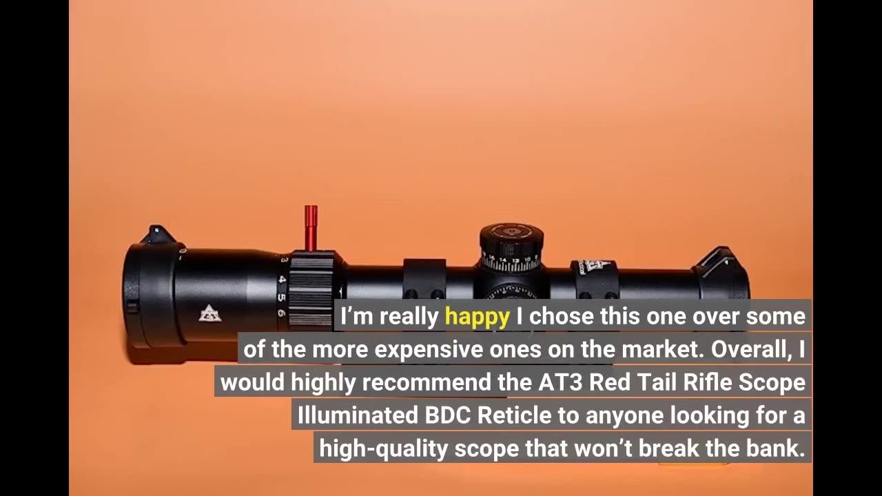 Skim Ratings: AT3 Red Tail Rifle Scope Illuminated BDC Reticle - 1-4x or 1-6x Magnification