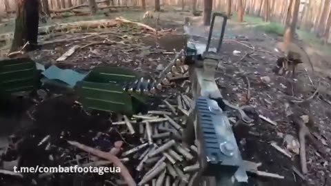 Insane Footage from Ukrainian Heavy Machine Gunner