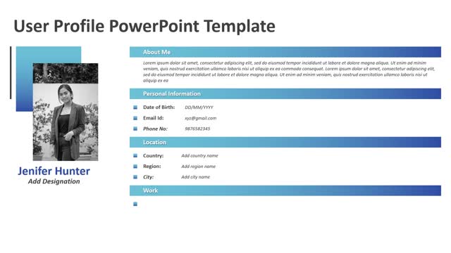 User Profile PowerPoint Template