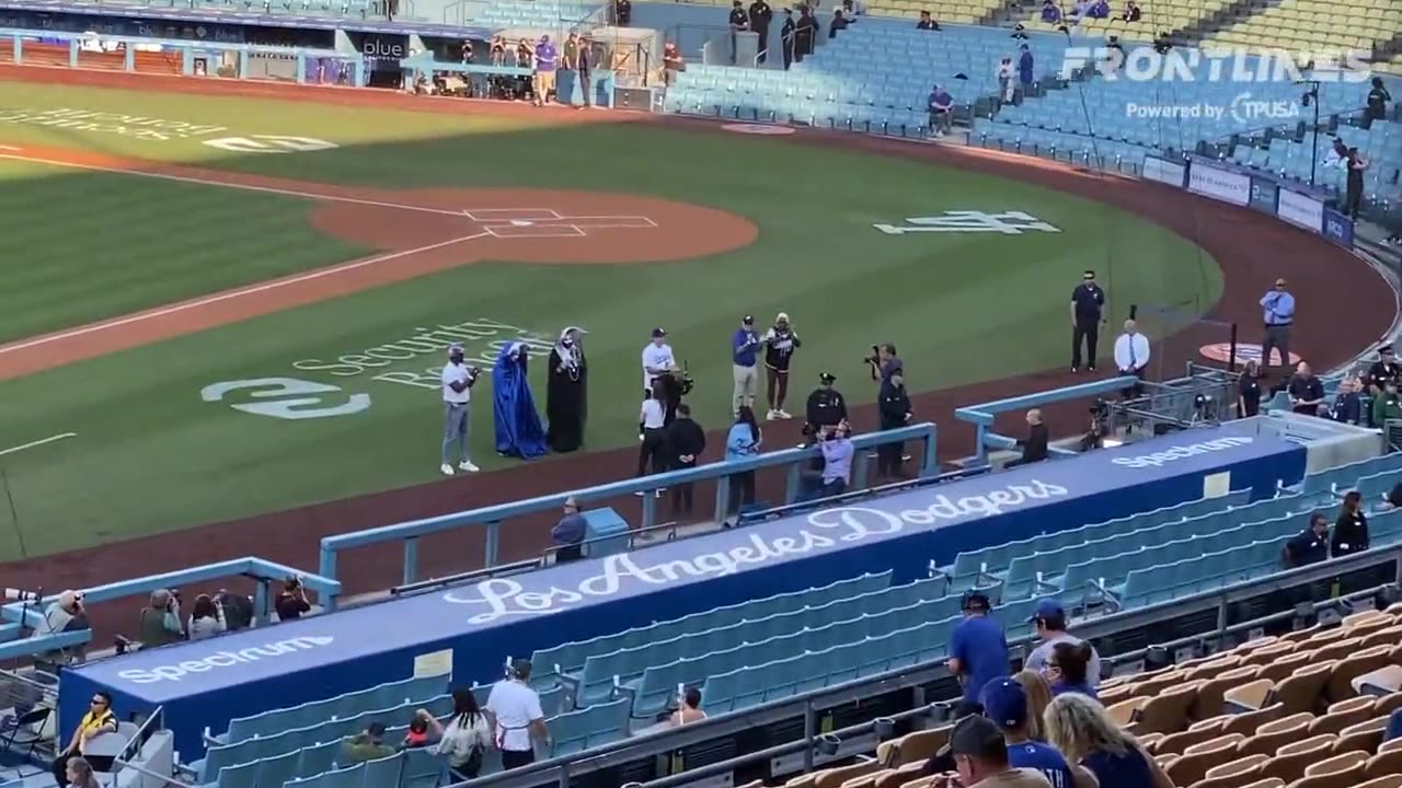 Near empty stadium as the Dodgers "honour" a drag group that mocks Christians