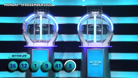 The National Lottery Set For Life draw results from Monday 19 December 2022