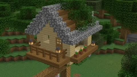 Easy way yo build tree house in minecraft.