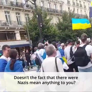 Where have you been since 2014?' A lady asked a Ukrainian protestor about Nazis in Ukraine.